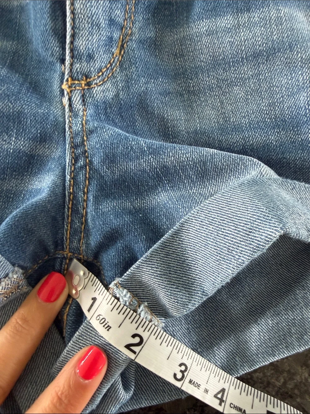 Arizona Jean Company Blue Rolled Hem Denim Shorts